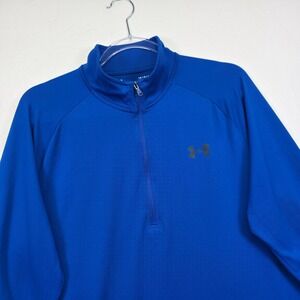 Under Armour‎ Tech 2.0 Quarter Zip Pullover Sweater Mens L Blue Performance